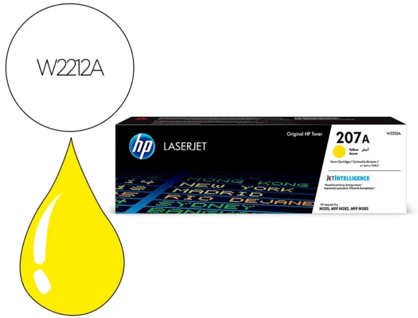 Toner Hp 207a Amarelo 1250 páginas