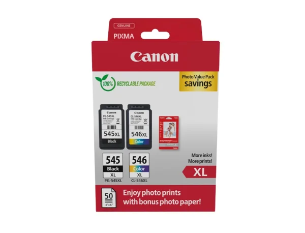 Tinteiro Canon photo value pack preto color pg-545xl + cl564xl