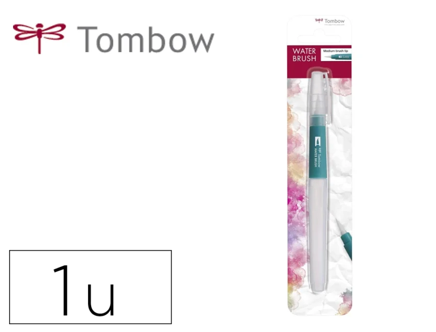 Pincel Tombow water brush com deposito recarregável ponta media blister de 1 unidade