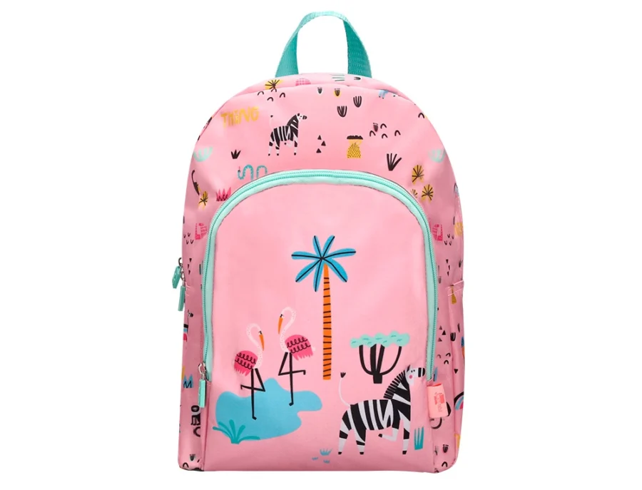 Mochila escolar Liderpapel infantil safari desenho zebra rosa 330x100x250 mm