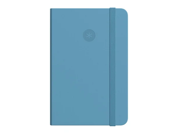 Caderno com elástico Antartik capa dura a7 folhas lisas azul claro 80 folhas 80 gr fsc