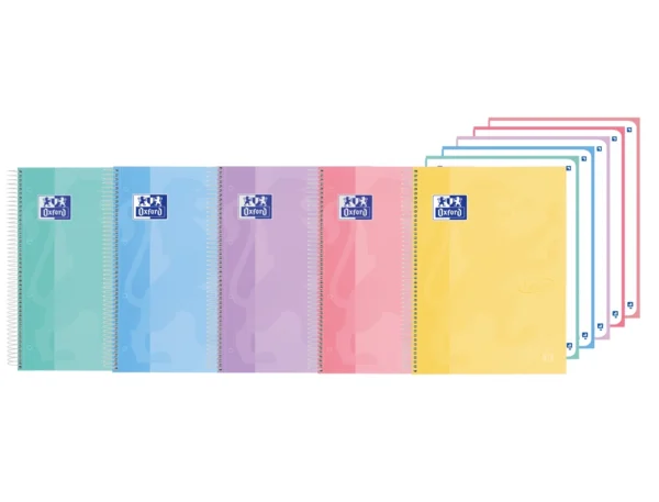 Caderno espiral Oxford europeanbook 5 touch din a4+ 120 folhas pontos cores sortidas