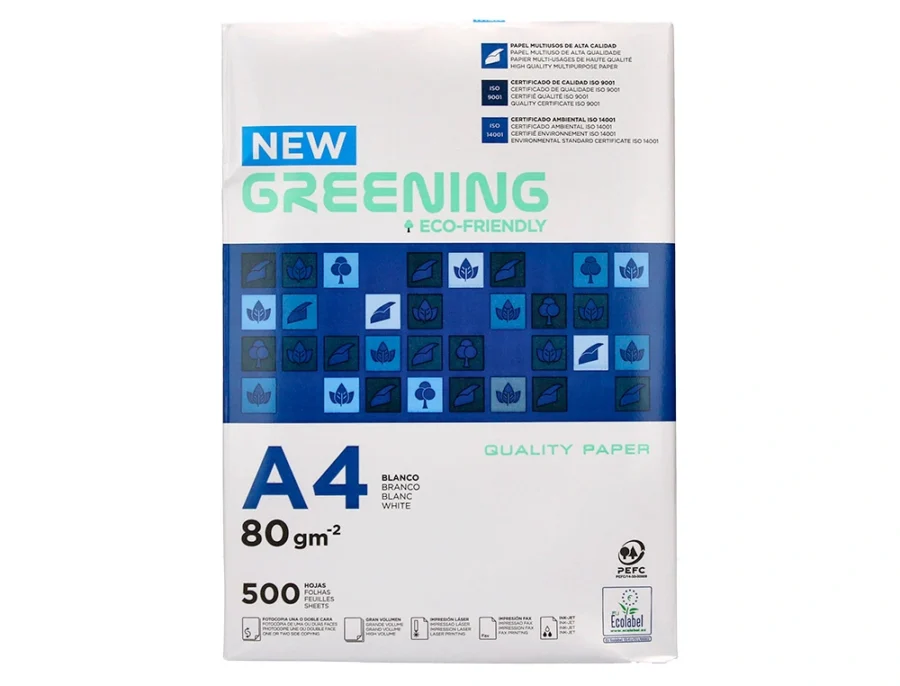 Papel fotocopia greening din a4 80 gr