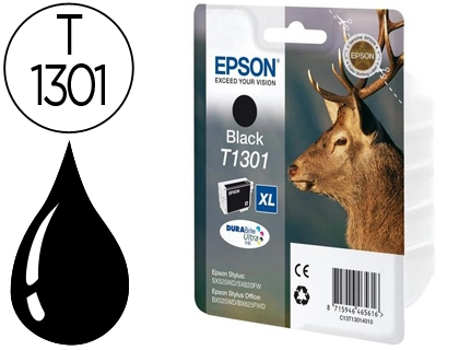 Tinteiro Epson stylus sx525wd/620fw office b42wd/bx320fw/525wd t1301 preto