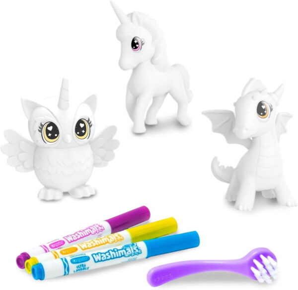 Crayola - Washimals Pets 3x (Mocho + Dragão + Unicórnio)