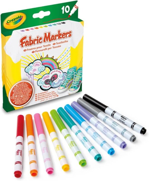 Crayola - Marcadores para tecido 10x