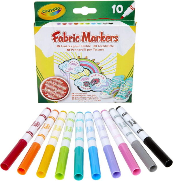 Crayola - Marcadores para tecido 10x