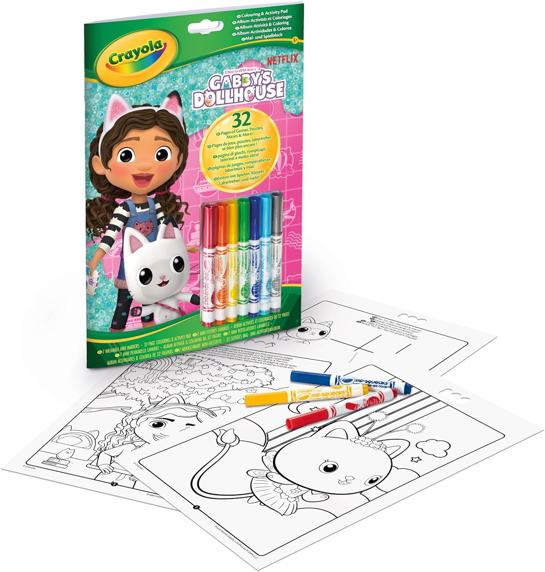 Crayola - Folhas de Colorir Gabby's Dollhouse + marcadores