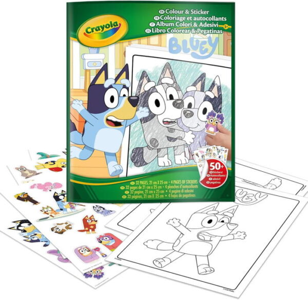 Crayola - Folhas de Colorir Bluey + stickers