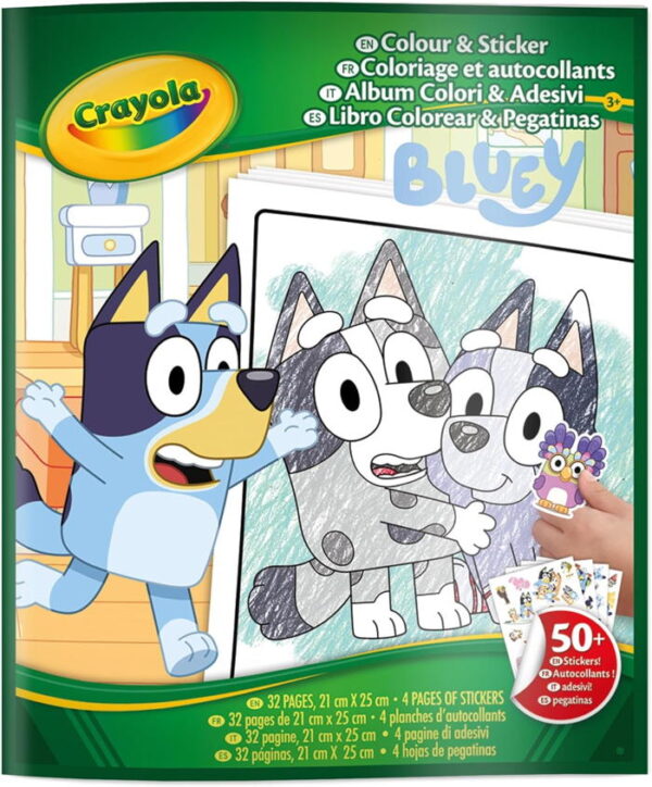 Crayola - Folhas de Colorir Bluey + stickers