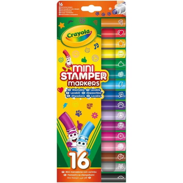 Crayola - Mini Marcadores Estampadores 16x