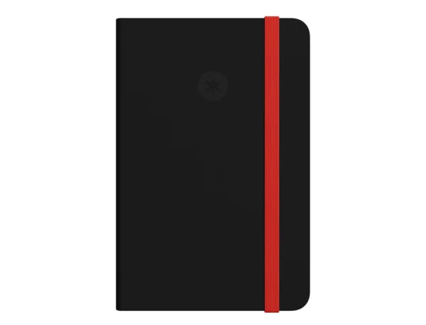 Caderno com elástico Antartik capa dura a4 folhas pontos preto e vermelho 100 folhas 80 gr fsc