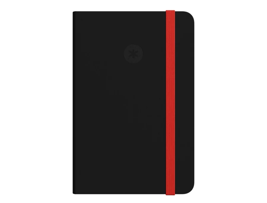 Caderno com elástico Antartik capa dura a4 folhas pontos preto e vermelho 100 folhas 80 gr fsc