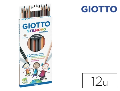 Lapis de cor giotto stilnovo aguarelaveis skin tones caixa de 12 cores.