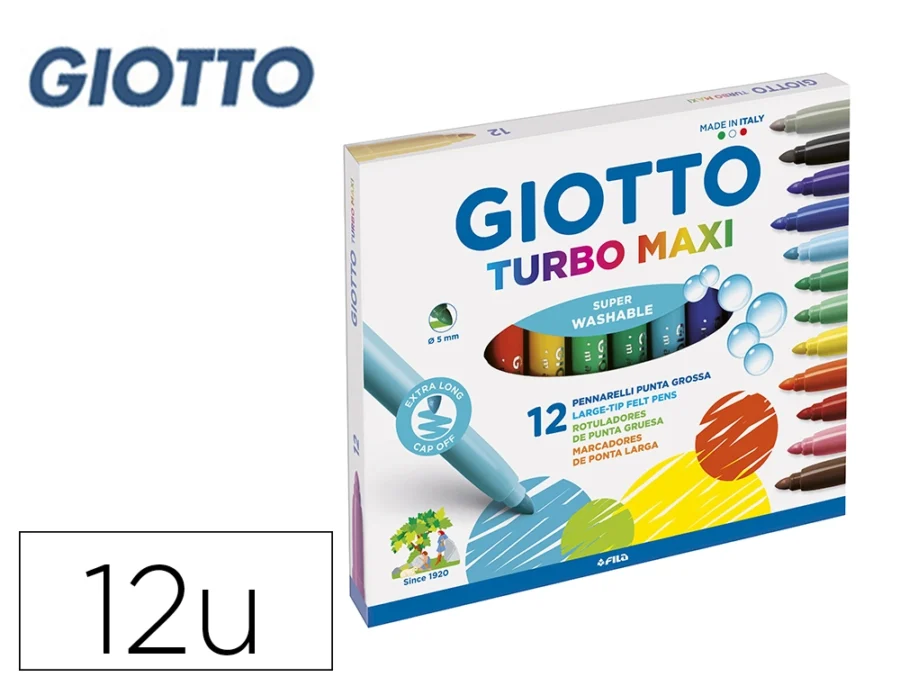 Marcador Giotto turbo-maxi com 12 unidades