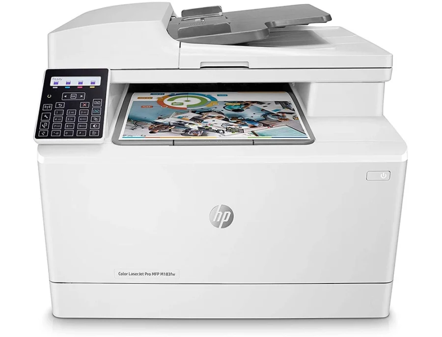 Multifunções Hp cor laserjet pro mfp m183fw fax ethernet wifi 16 ppm bandeja 150 folhas scanner copiadora impressora