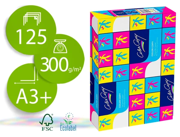 Papel Color Copy din a3+ 300 gr embalagem de 125 folhas