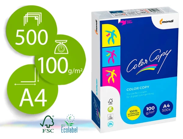 Papel Color Copy din a4 100 gr embalagem de 500 folhas