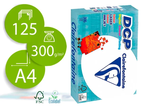 Papel fotocópia Clairefontaine din a4 300 gr embalagem de 125 folhas