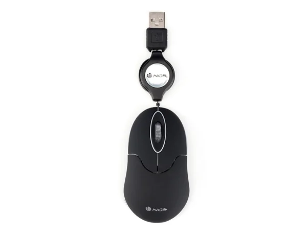 Rato Ngs wired sin 1000 dpi retráctil 3 botões usb cor negro