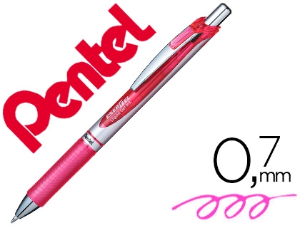 Roller Pentel bl77 0,7 mm energel retrátil rosa