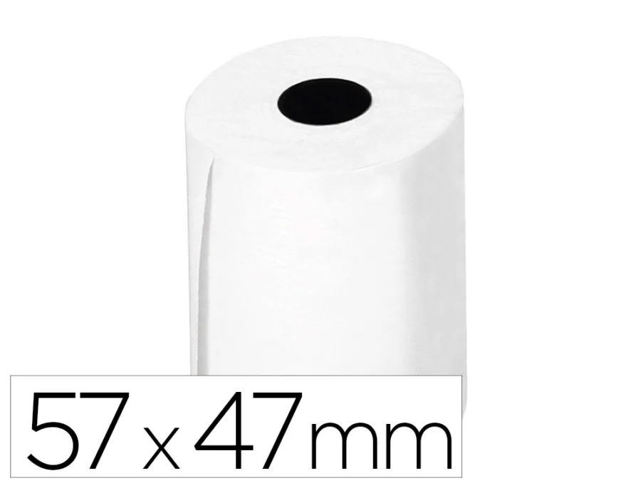 Rolo térmico para impressora Q-connect 57 mm largura x 47mm diâmetro 70 grs