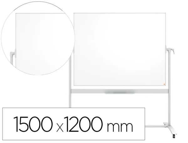 Quadro branco Nobo classic nano clean dupla face móvel aço magnético 1500x1200 mm